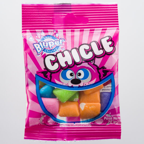 BLUPER CHICLE EN TIRA FRUTAL X 6 U X 30 GR