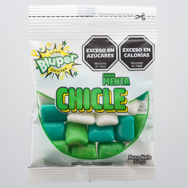BLUPER CHICLE EN TIRA MENTA X 6 U X 30 GR