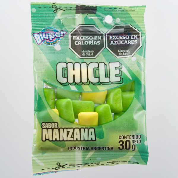 BLUPER CHICLE EN TIRA MANZANA X 6 U X 30 GR