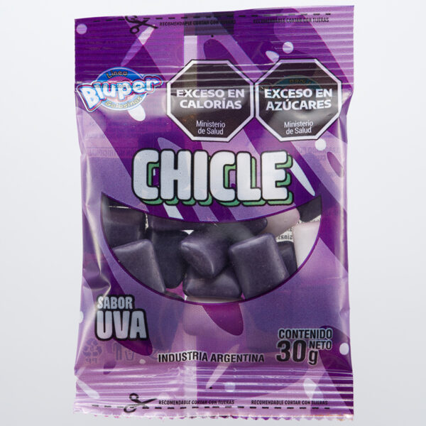 BLUPER CHICLE EN TIRA UVA X 6 U X 30 GR