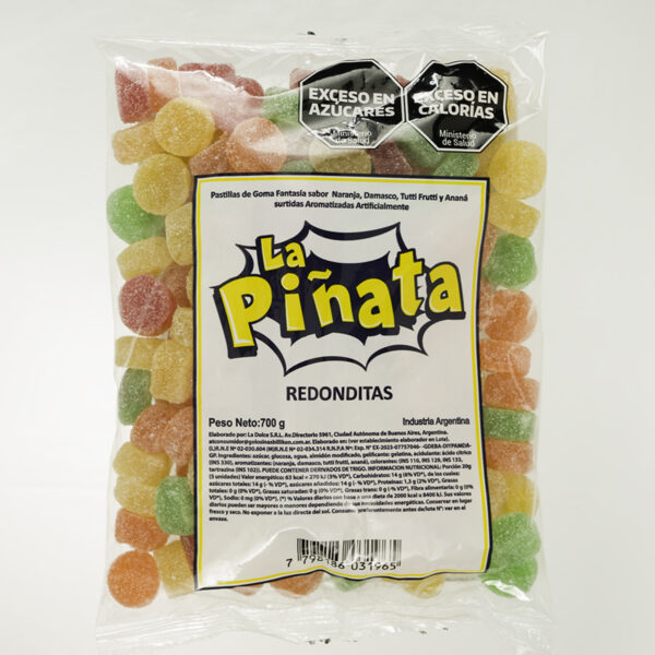 GOMITA PIÑATA REDONDITAS X 700 GR