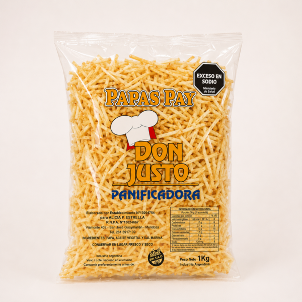 PAPAS PAY LLUVIA DE PAPAS DON JUSTO X 700 GR
