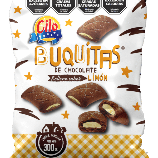 GALLETAS BUQUITAS CHOCOLATE RELLENO DE LIMON X 300GR