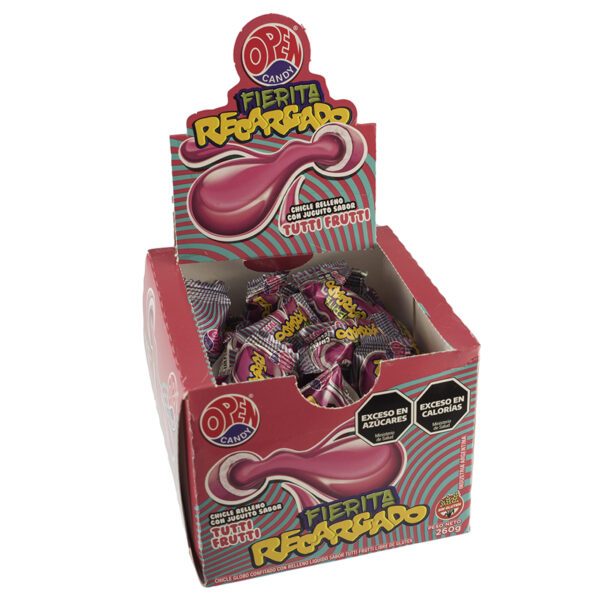 CHICLE FIERITA RECARGADO TUTI FRUTI X 60 U X 260 GR