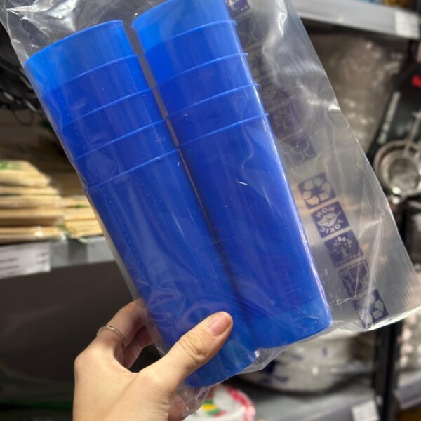 VASO TRAGO LARGO COLOR AZUL 280CC X 10 U