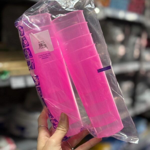 VASO TRAGO LARGO COLOR MAGENTA 280CC X 10 U