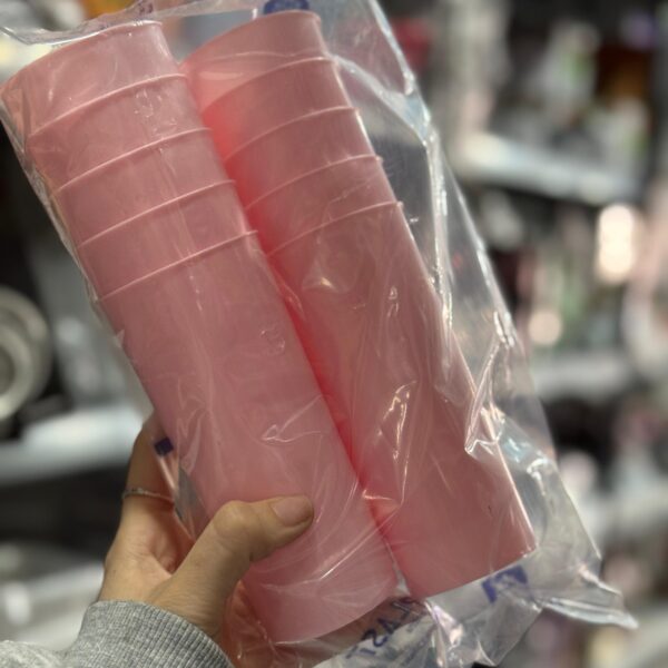 VASO TRAGO LARGO COLOR ROSA PASTEL 280CC X 10 U
