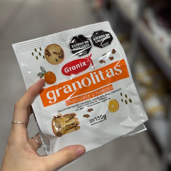 GRANOLITAS CHOCOLATE Y NARANJA X 150 GR