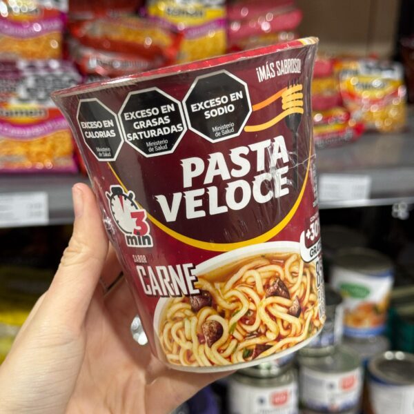 PASTAS VELOCES VASO SABOR CARNE X 85 GR