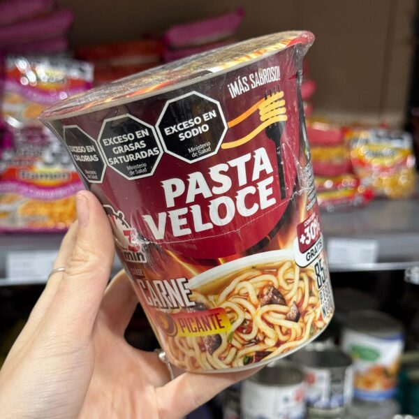 PASTAS VELOCES VASO SABOR CARNE PICANTE X 85 GR