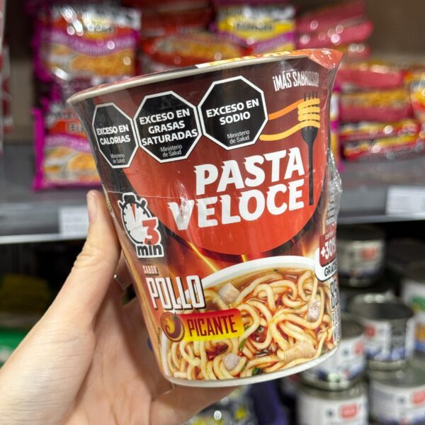 PASTAS VELOCES VASO SABOR POLLO PICANTE X 85 GR