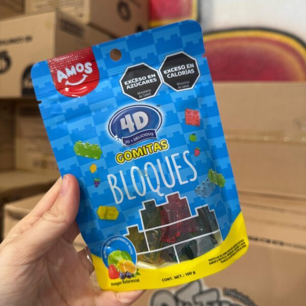 GOMITAS 4D AMOS BLOQUES X 100 GR