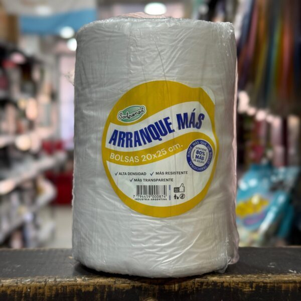 ROLLO DE BOLSAS DE ARRANQUE RENDIDORA 20X25