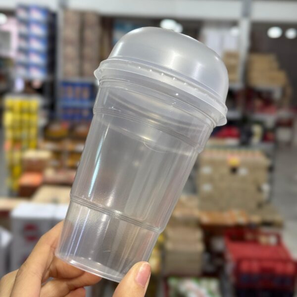VASO CON TAPA 370 CC X 10U
