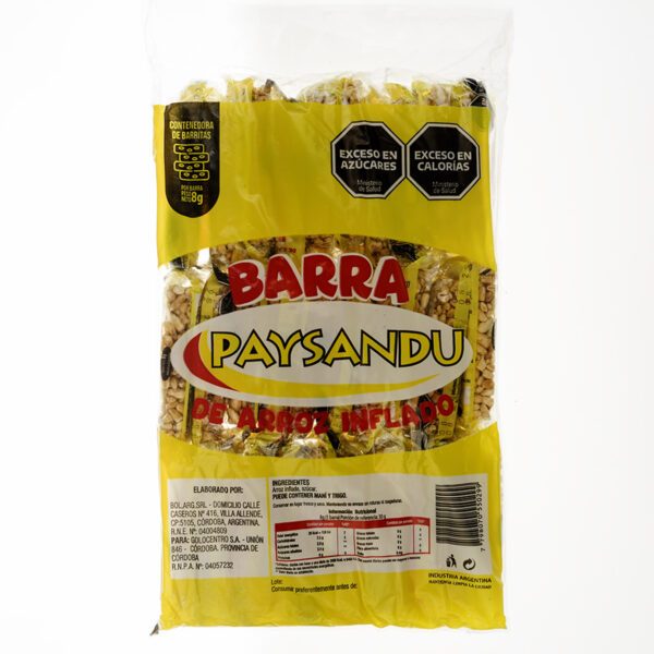 TURRÓN DE ARROZ X 30 U X 8 GR