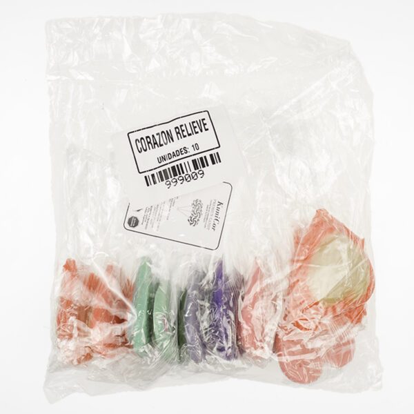 PALETA CORAZÓN RELIEVE X 10 U