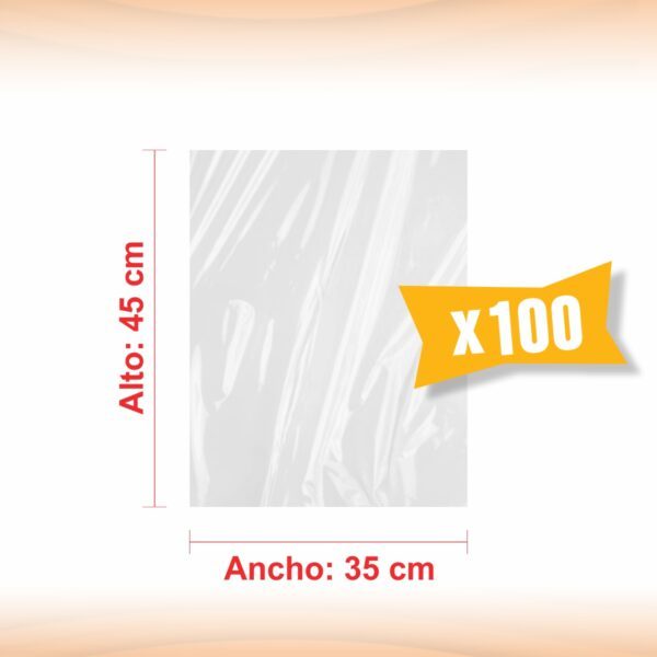 BOLSA TRANSPARENTE POLIPROPILENO 35X45X100