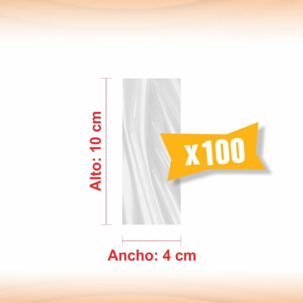 BOLSA TRANSPARENTE POLIPROPILENO 4X10X100