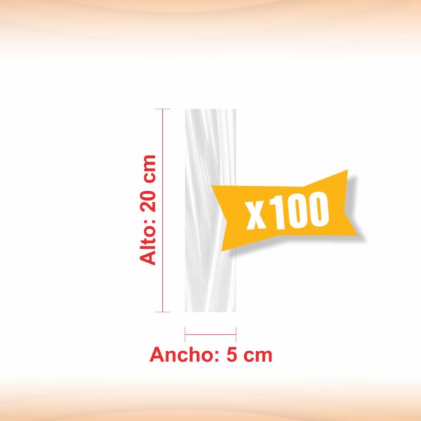 BOLSA TRANSPARENTE POLIPROPILENO 5X20X100