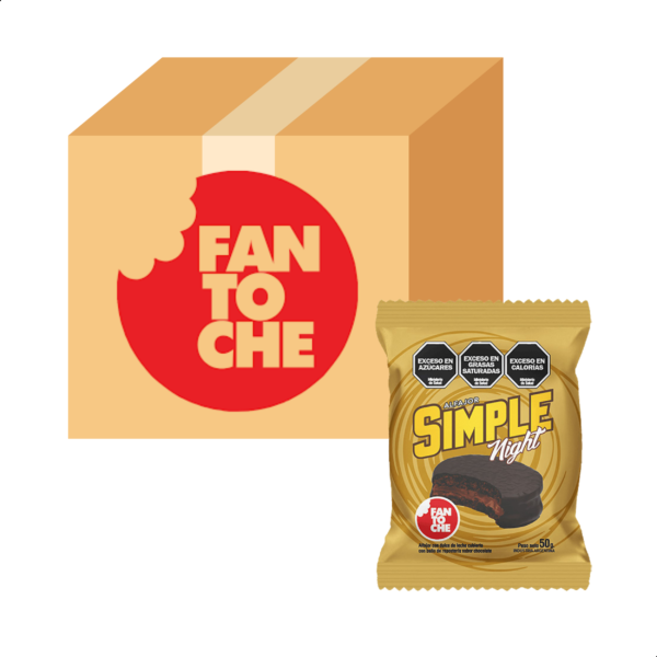 FANTOCHE ALFAJOR SIMPLE NIGHT X 12 X 50 GR