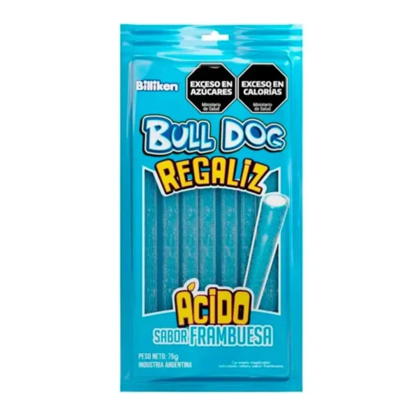 BULLDOG REGALIZ ÁCIDO SABOR FRAMBUESA X 75 GR