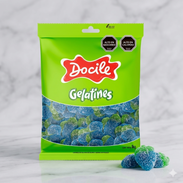 GOMITA DOCILE FRUTILLA AZUL X 500 GR