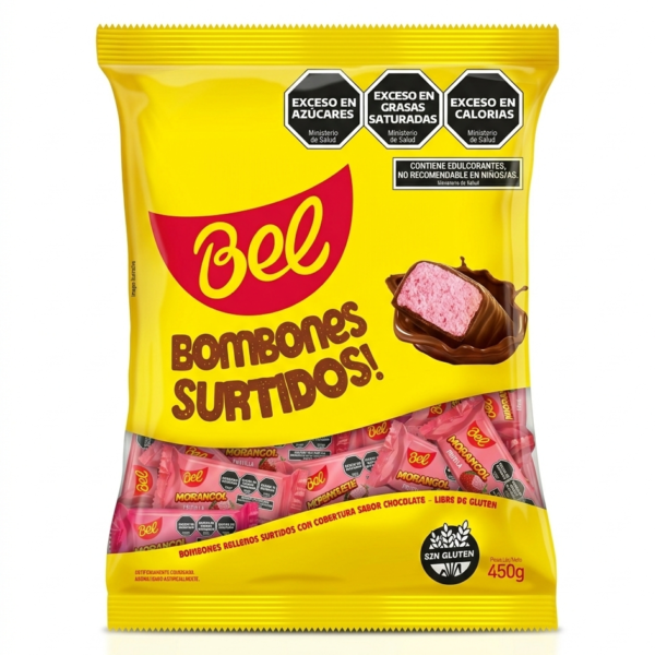 BOCADITOS RELLENOS  FRUTILLA C/  DE CHOCOLATE BEL X 50 U