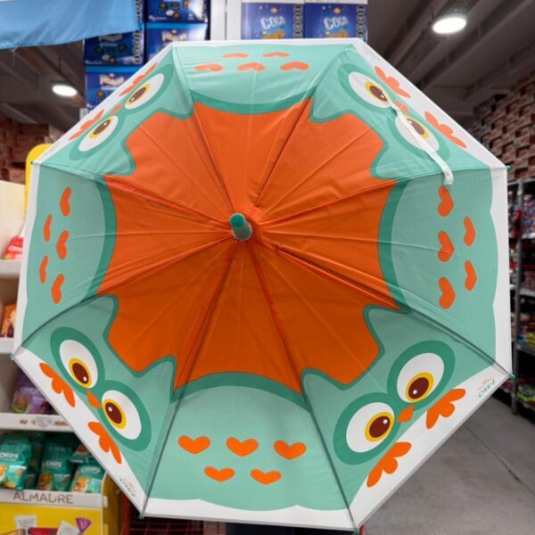 PARAGUAS INFANTIL BUHO VERDE AGUA