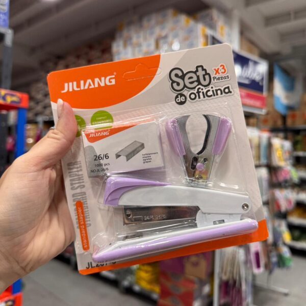 ABROCHADORA GANCHOS Y SACABROCHES LILA