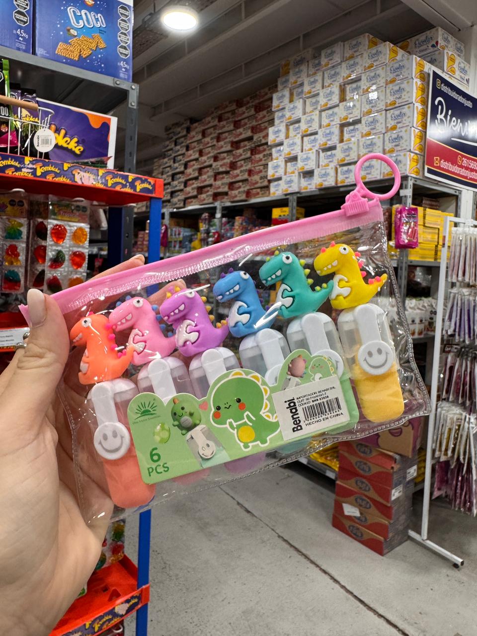 resaltadores dinosaurio mini colores