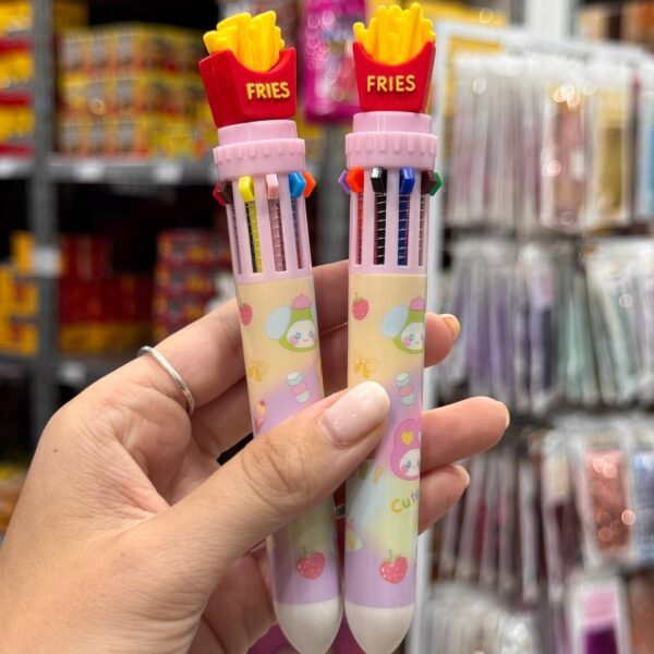 LAPICERA FANTASÍA 10 COLORES PAPA FRITA