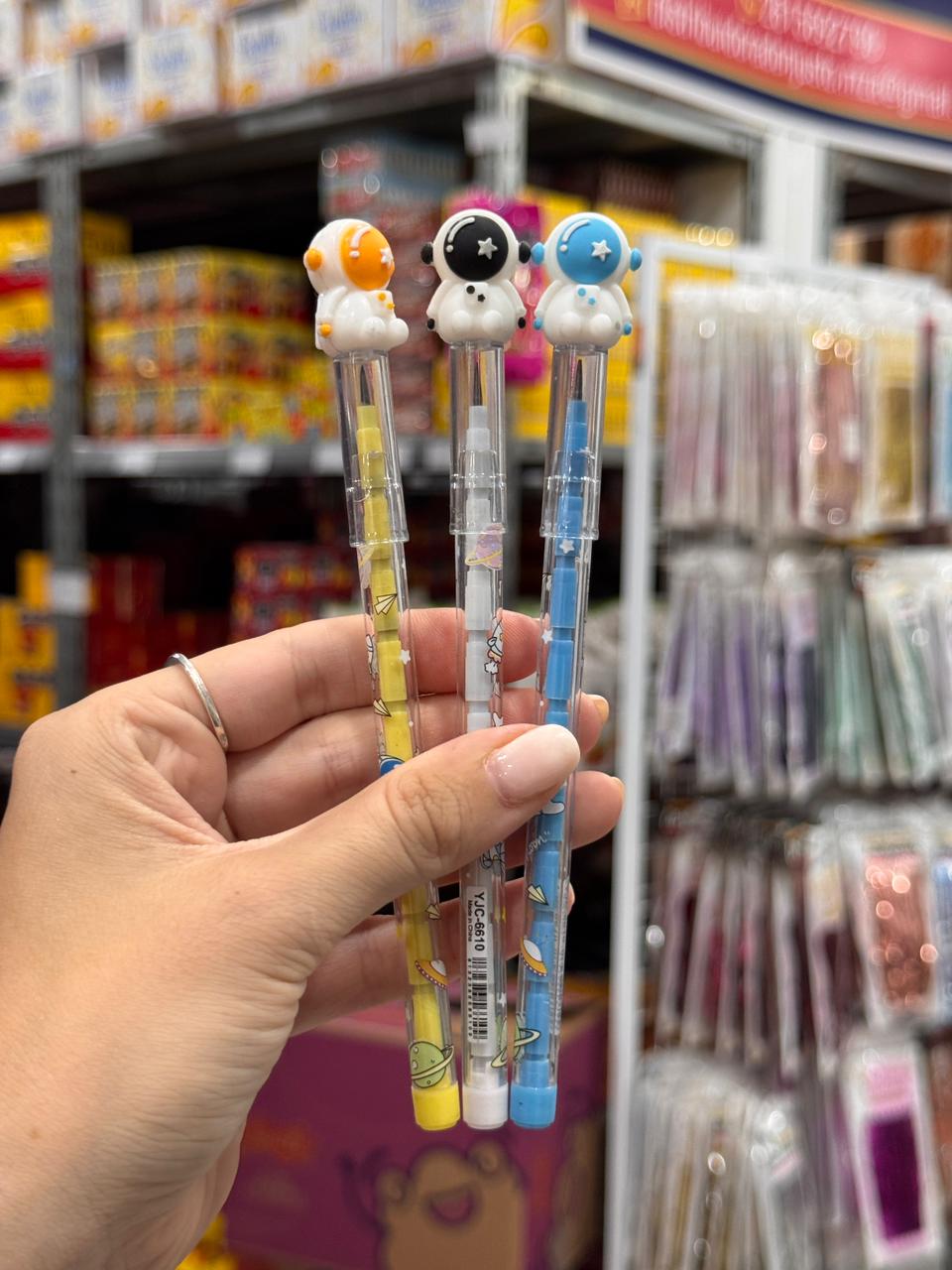 LAPIZ MULTIMINA FANTASÍA ASTRONAUTA CELESTE AMARILLO NEGRO