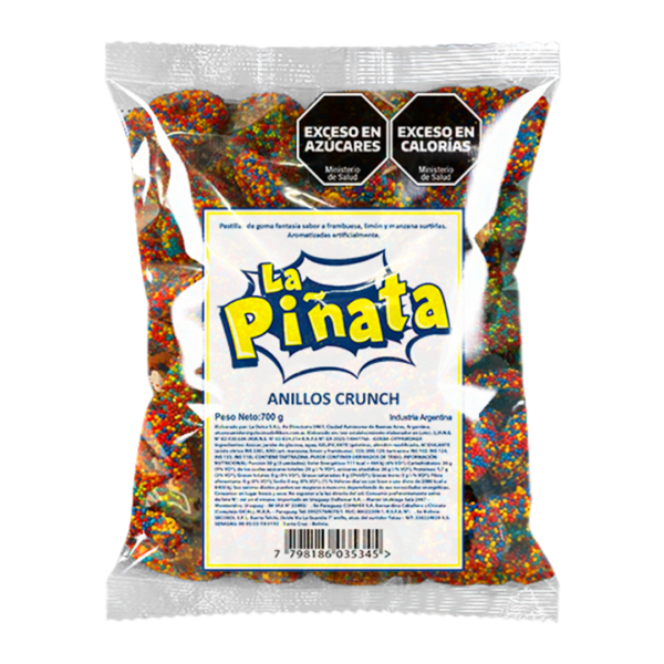 GOMITA PIÑATA CRUNCH  ANILLO MULTI COLORES X 700 GR