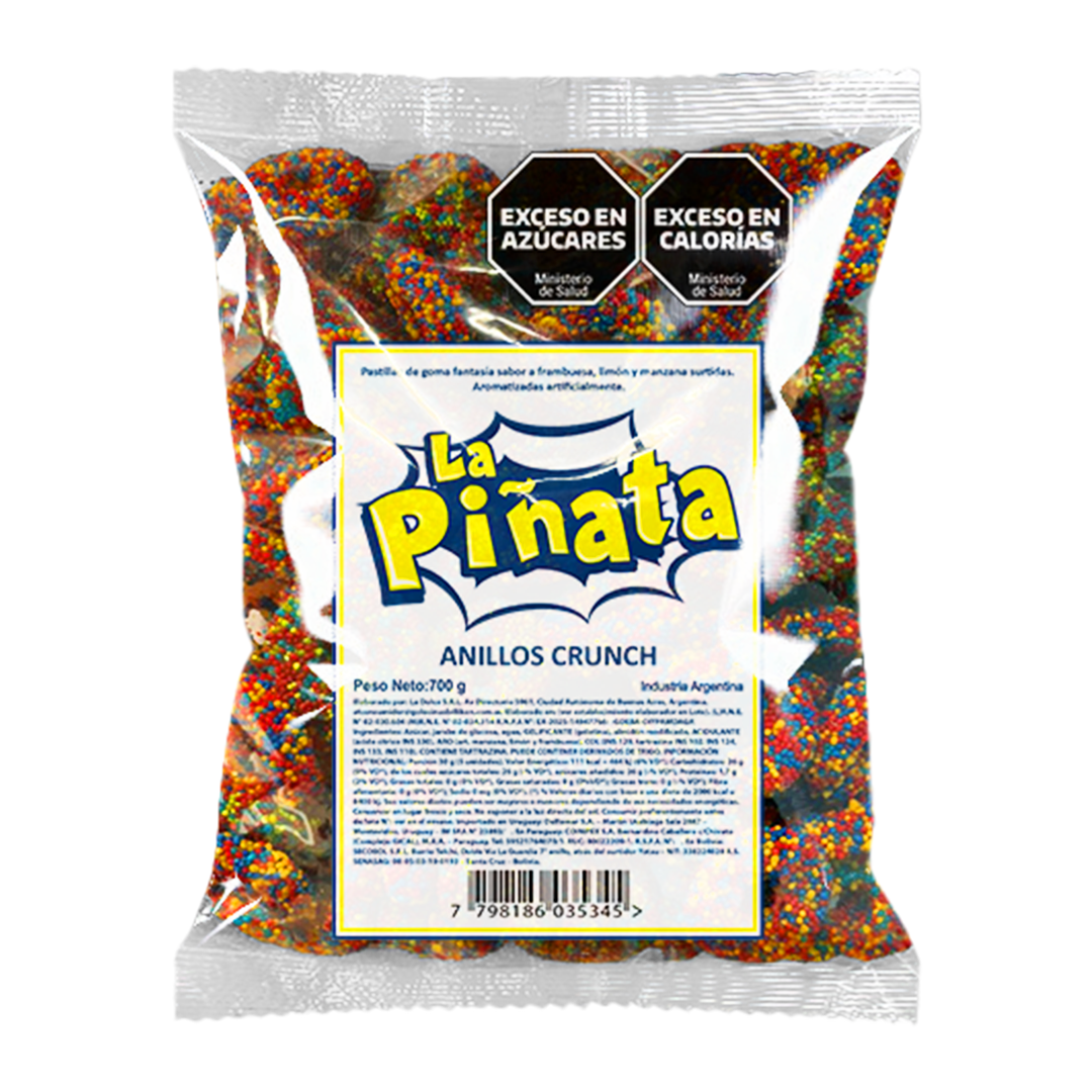 GOMITA PIÑATA CRUNCH ANILLO MULTI COLORES X 700 GR
