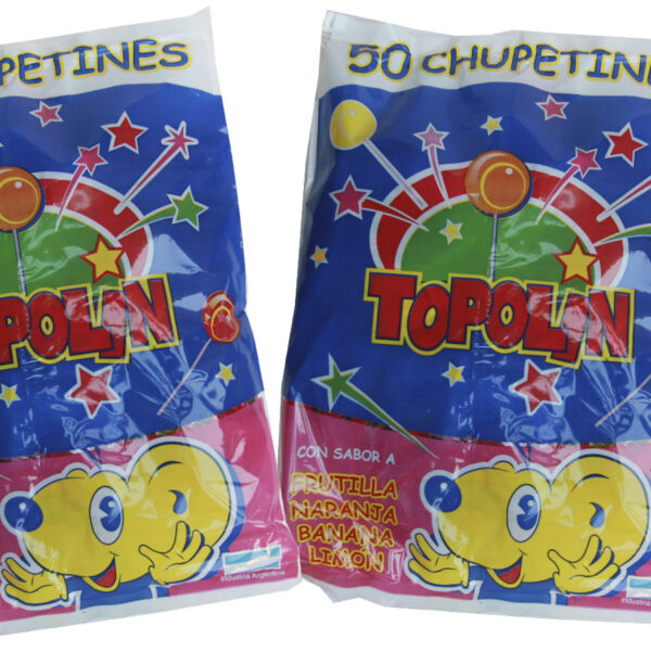 COMBO TOPOLIN PALETA VARIOS SABORES X 50 U - 5 U