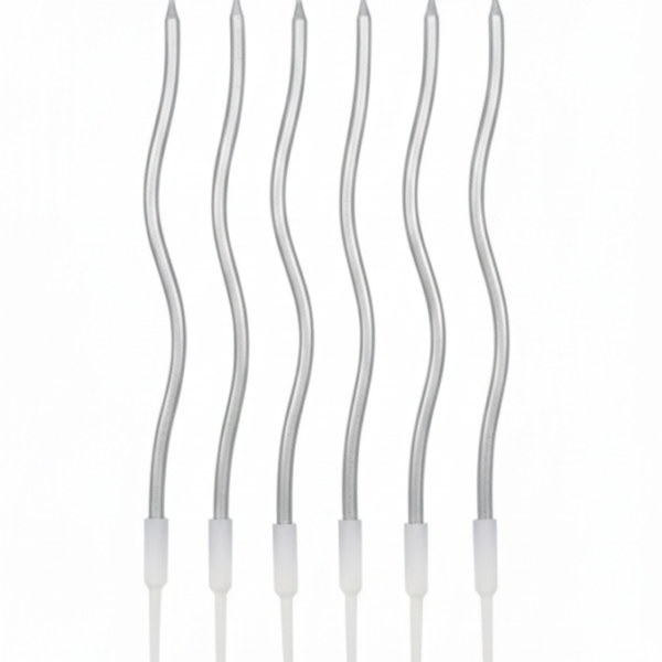 VELA CURVA FINITA PLATA X 6U