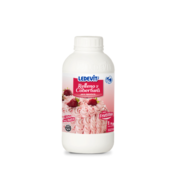 CREMA PARA RELLENO Y COBERTURA  SABOR FRUTILLA X KG