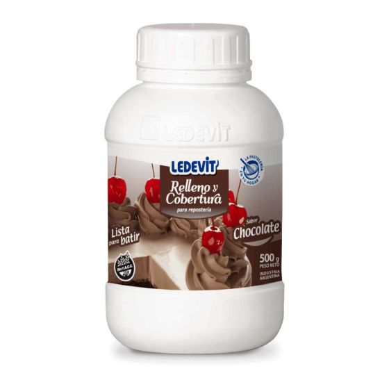 CREMA PARA RELLENO Y COBERTURA SABOR CHOCOLATE X 500GR