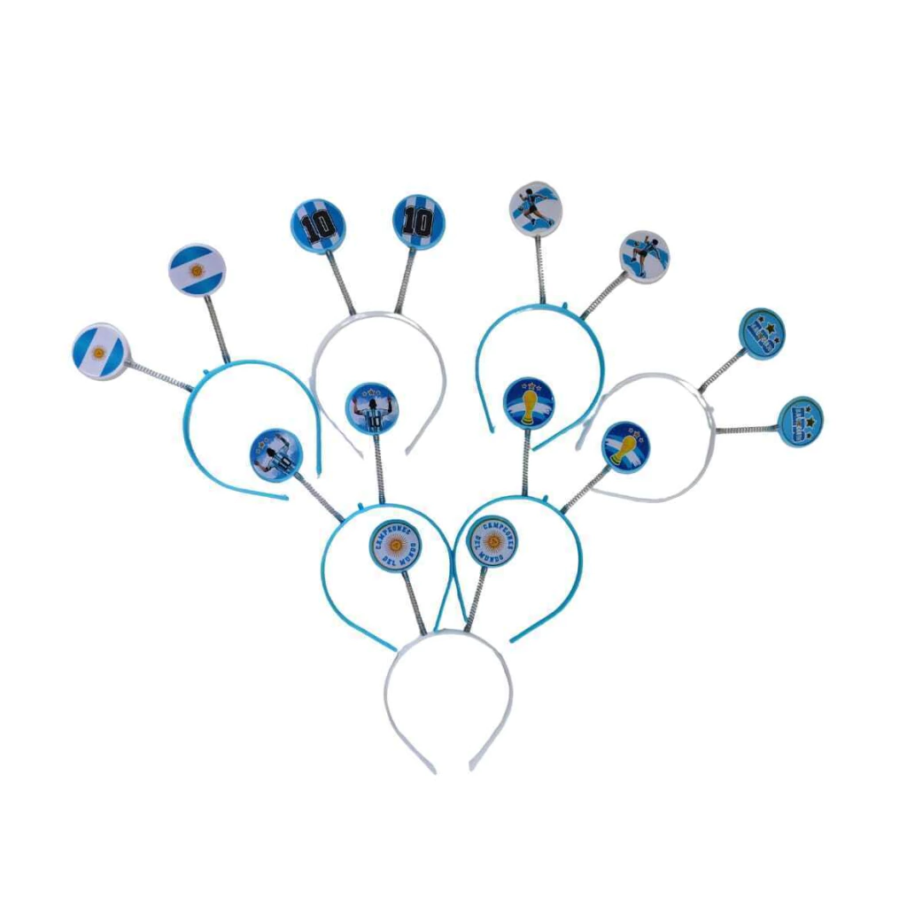 Vinchas argentina stickers surtidos x 6 Vinchas argentina stickers surtidos x 6