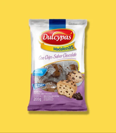 MADALENAS con chips de chocolate X 200 GR