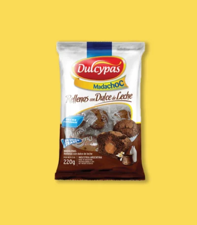 MADALENAS CHOCOLATE CON DULCE DE LECHE X 200 GR