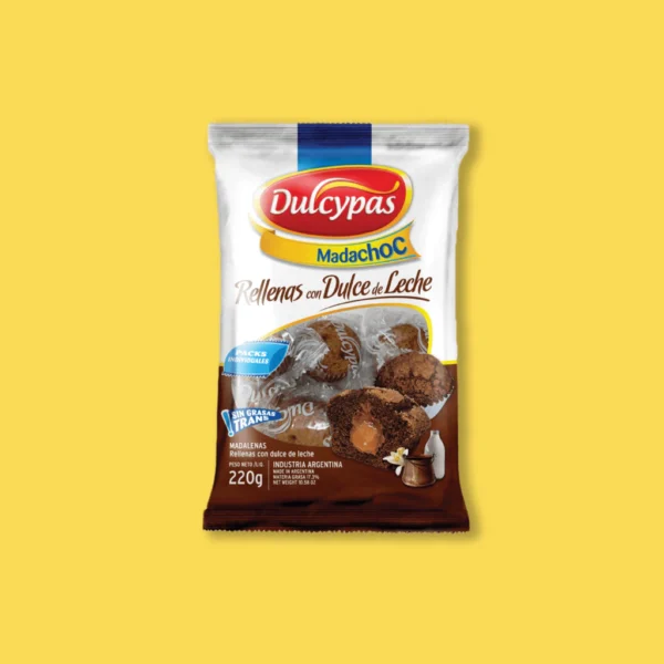MADALENAS CHOCOLATE CON DULCE DE LECHE X 200 GR